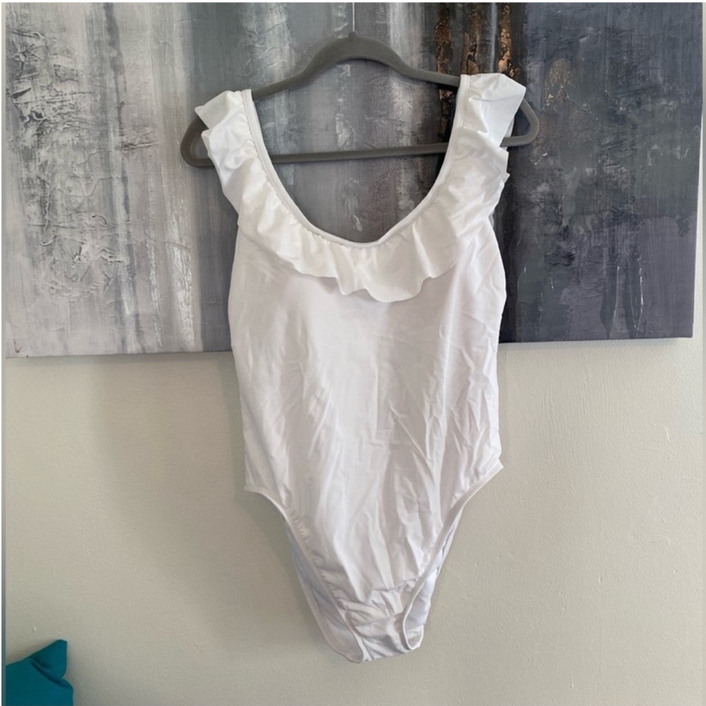White One-Piece Swimsuit for Bachelorette or Honeymoon